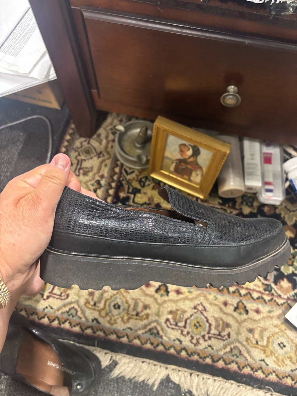 Donald Pliner sparkle loafers